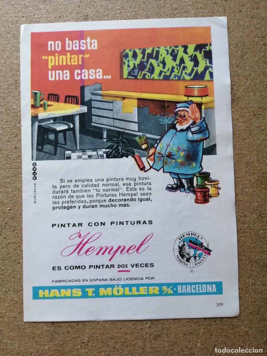 Otros art&iacute;culos de coleccionismo en papel: ANUNCIO. PINTURAS HEMPEL
