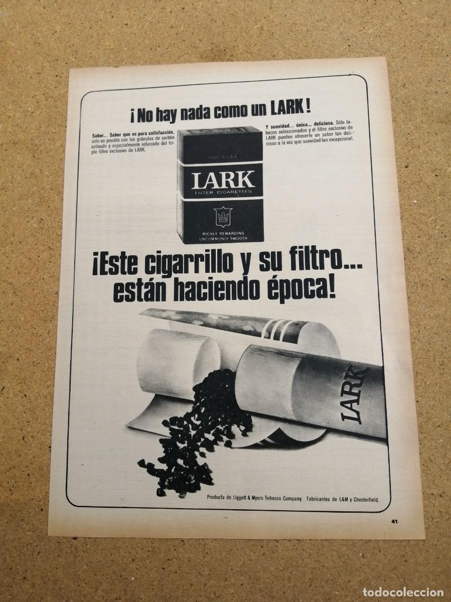 Otros art&iacute;culos de coleccionismo en papel: ANUNCIO. CIGARRILLOS LARK
