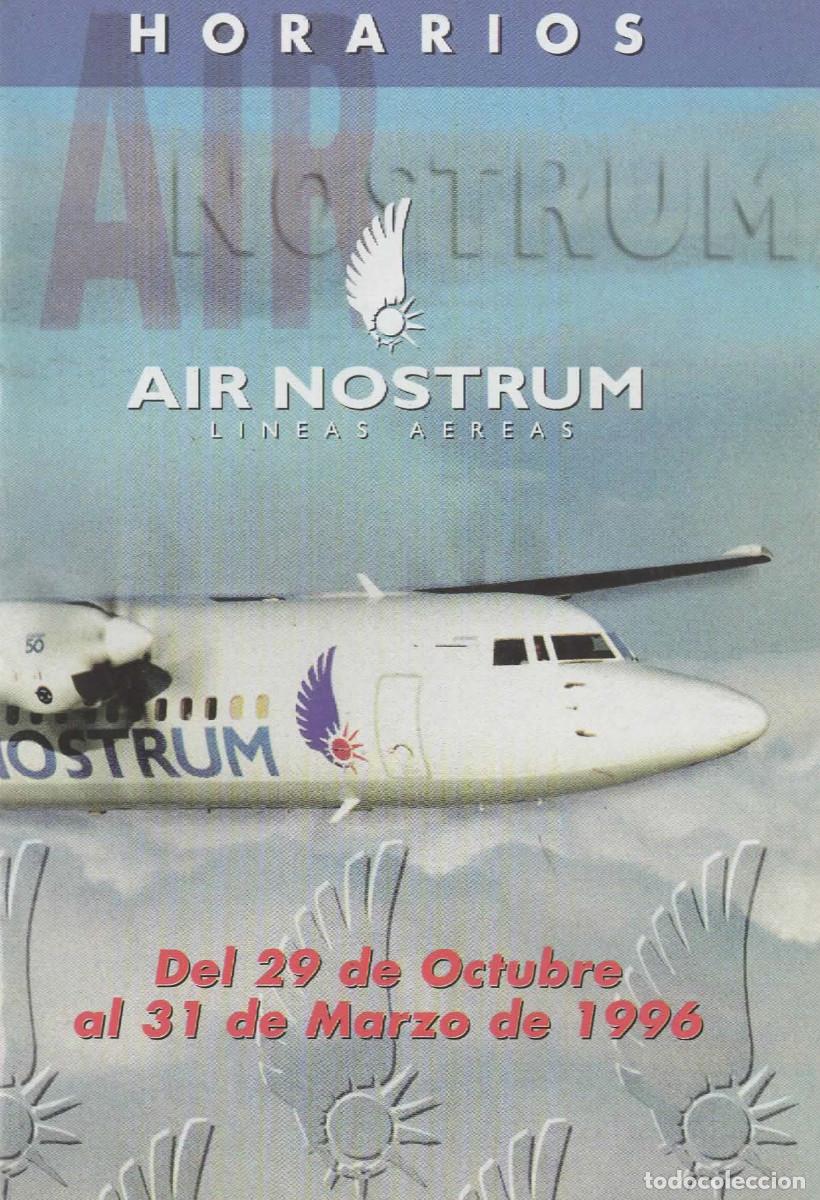Otros art&iacute;culos de coleccionismo en papel: Horarios AIR NOSTRUM octubre 1995-marzo 1996