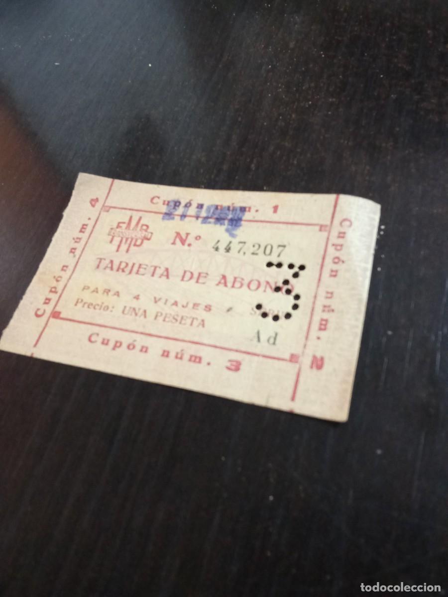 Otros art&iacute;culos de coleccionismo en papel: Tarjeta de abono.Transversal FBM.