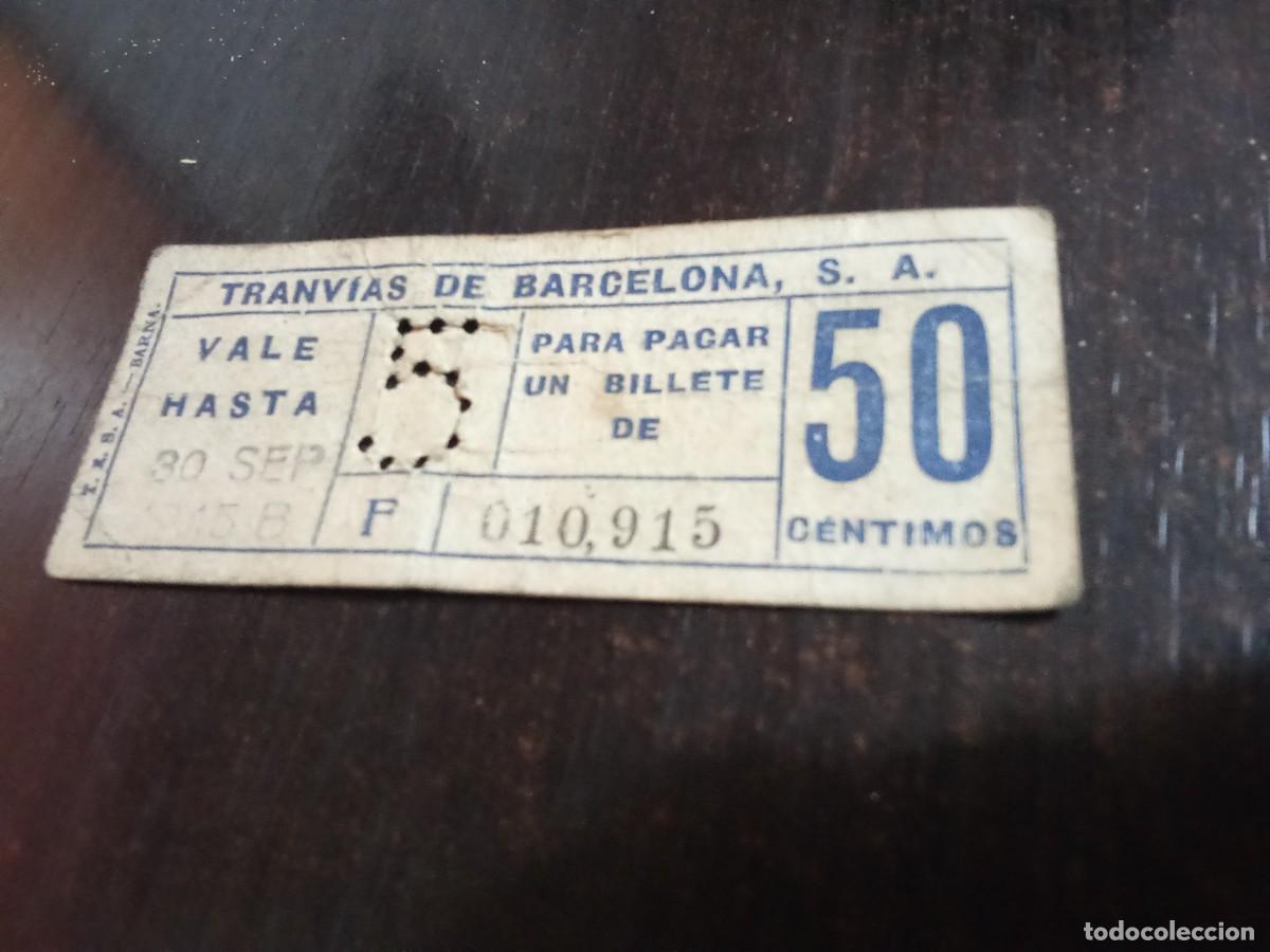Otros art&iacute;culos de coleccionismo en papel: Tranvias de Barcelona.50 centimos.