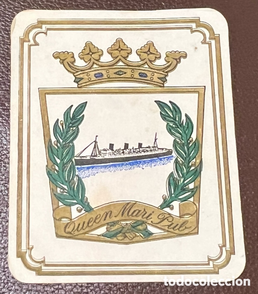 Otros art&iacute;culos de coleccionismo en papel: Posavasos. QUEEN MARI Pub. Santander. A&ntilde;os 70.