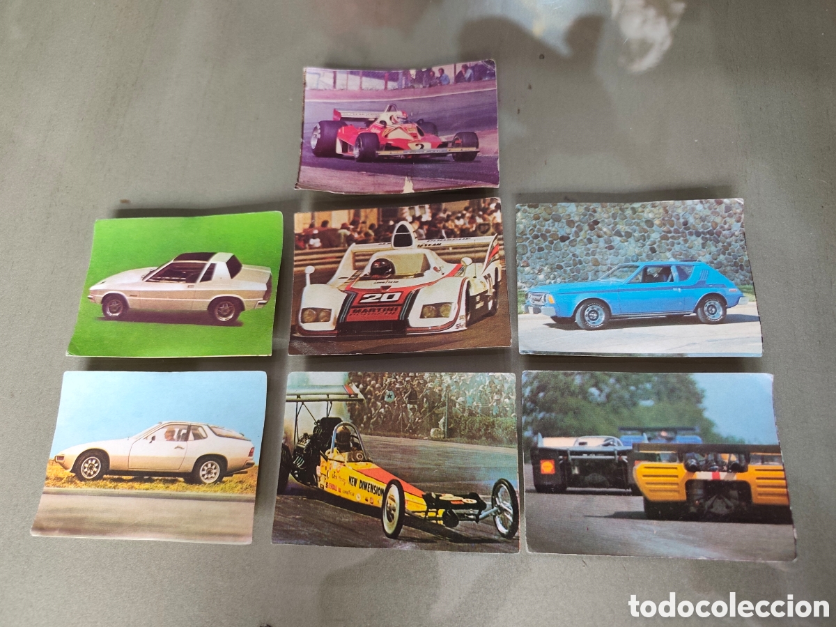 Otros art&iacute;culos de coleccionismo en papel: Lote de 7 Cromos Antiguos Bimbo - &rdquo;El Mundo del Autom&oacute;vil&rdquo; (Vintage / Retro)