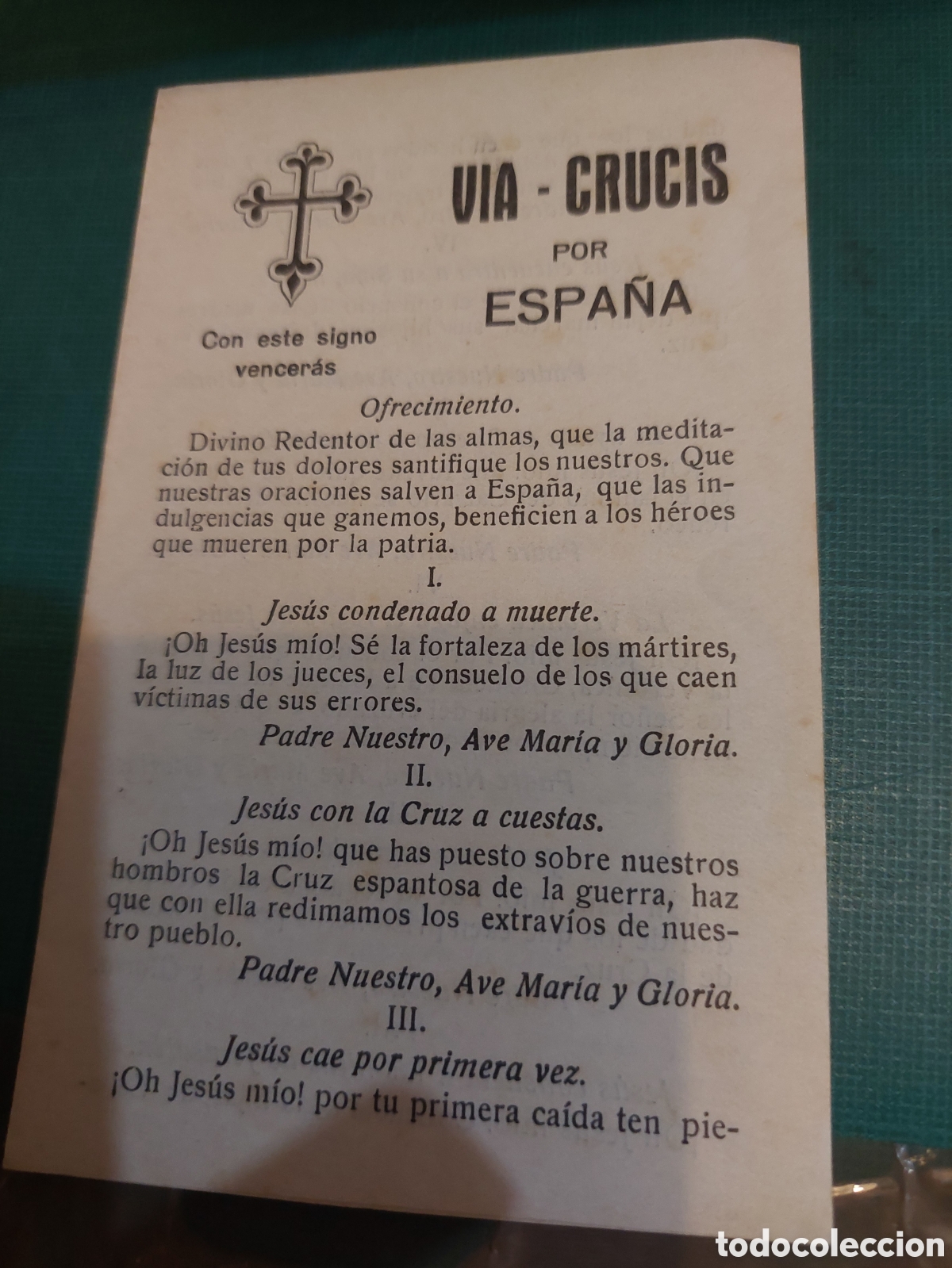 Otros art&iacute;culos de coleccionismo en papel: ESPA&Ntilde;A ESTAMOA VIA CRUCIS PAMPLONA PAPELER&Iacute;A CASTELKANA 1936 VICARIO GENERAL OBISPASO SANTANDER