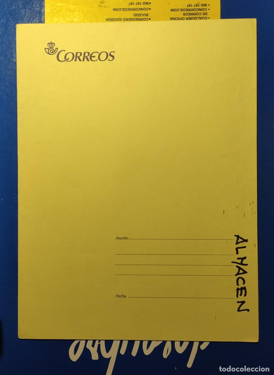 Collectionnisme Papier divers: CORREOS - CARPETA DE ARCHIVO 2 HOJAS - COLOR AMARILLO.