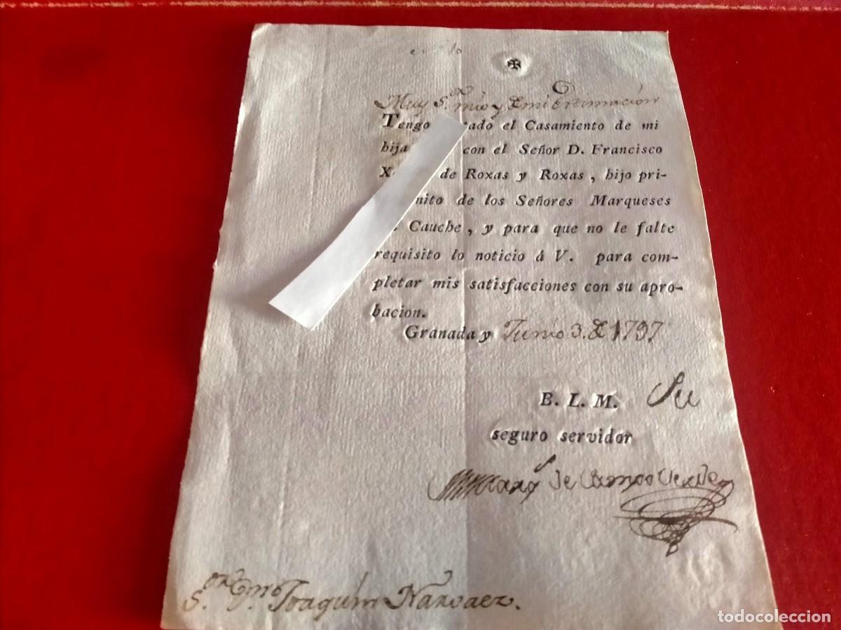 Otros art&iacute;culos de coleccionismo en papel: documento granada 1797 - Foto 1