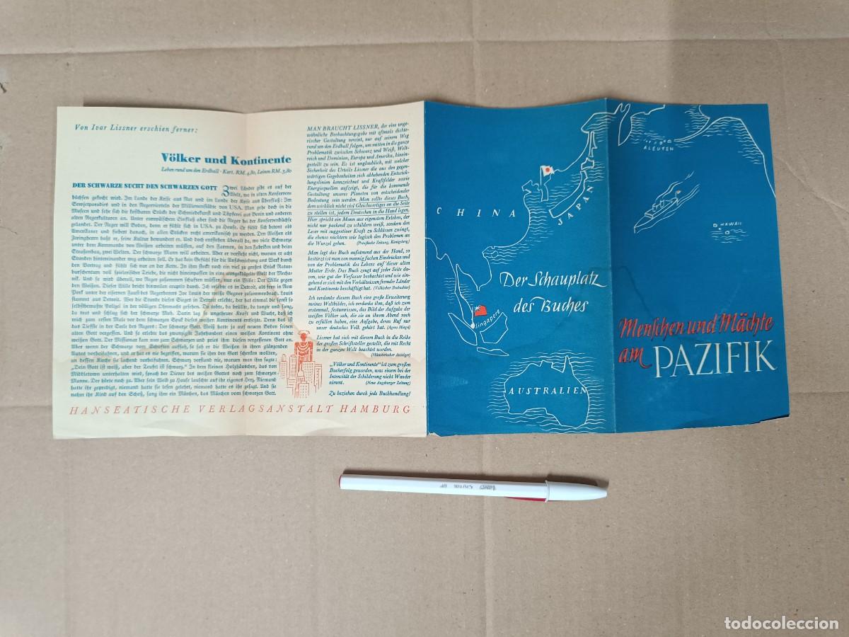 Paper Collecting Others: ANTIGUO PANFLETO PUBLICIDAD LIBRO ALEMAN, MENSCHEN UND MACHTE AM PAZIFIK, IVAR LISSNER PACIFICO P28