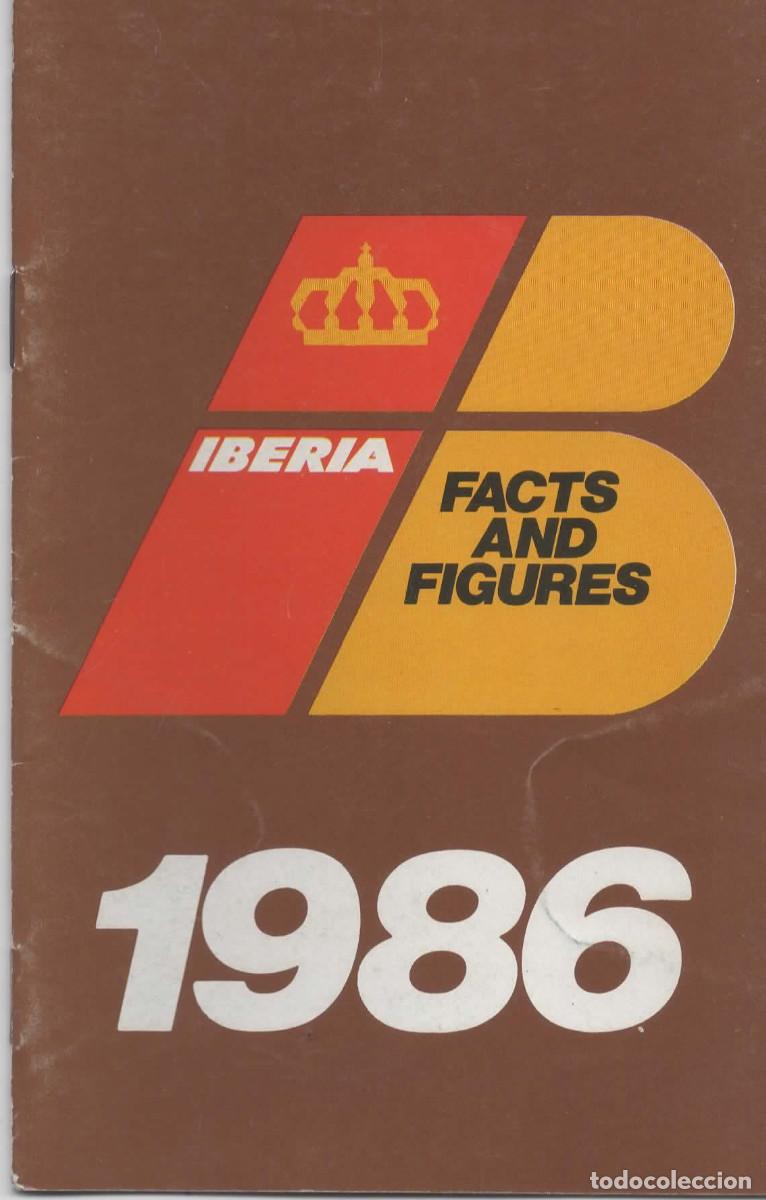 Otros art&iacute;culos de coleccionismo en papel: Iberia Facts and Figures 1986 (edici&oacute;n en ingl&eacute;s)(Iberia Hechos y Cifras 1986)