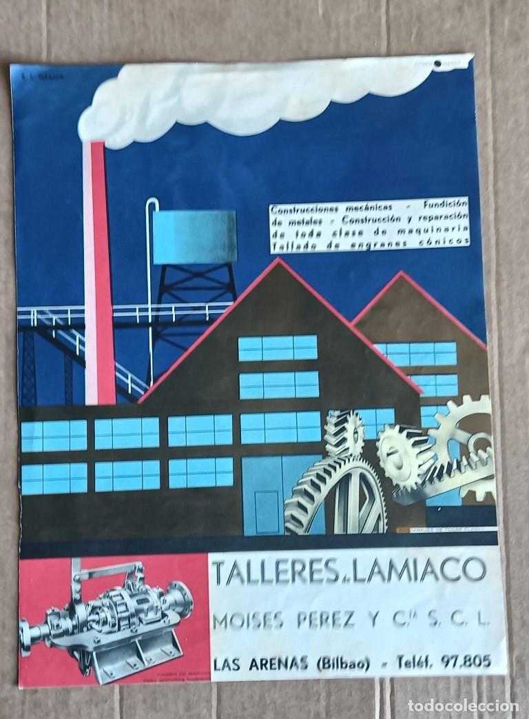 Otros art&iacute;culos de coleccionismo en papel: propaganda TALLERES DE LAMIACO - Mois&eacute;s P&eacute;rez y c&iacute;a SCL - las Arenas - Bilbao