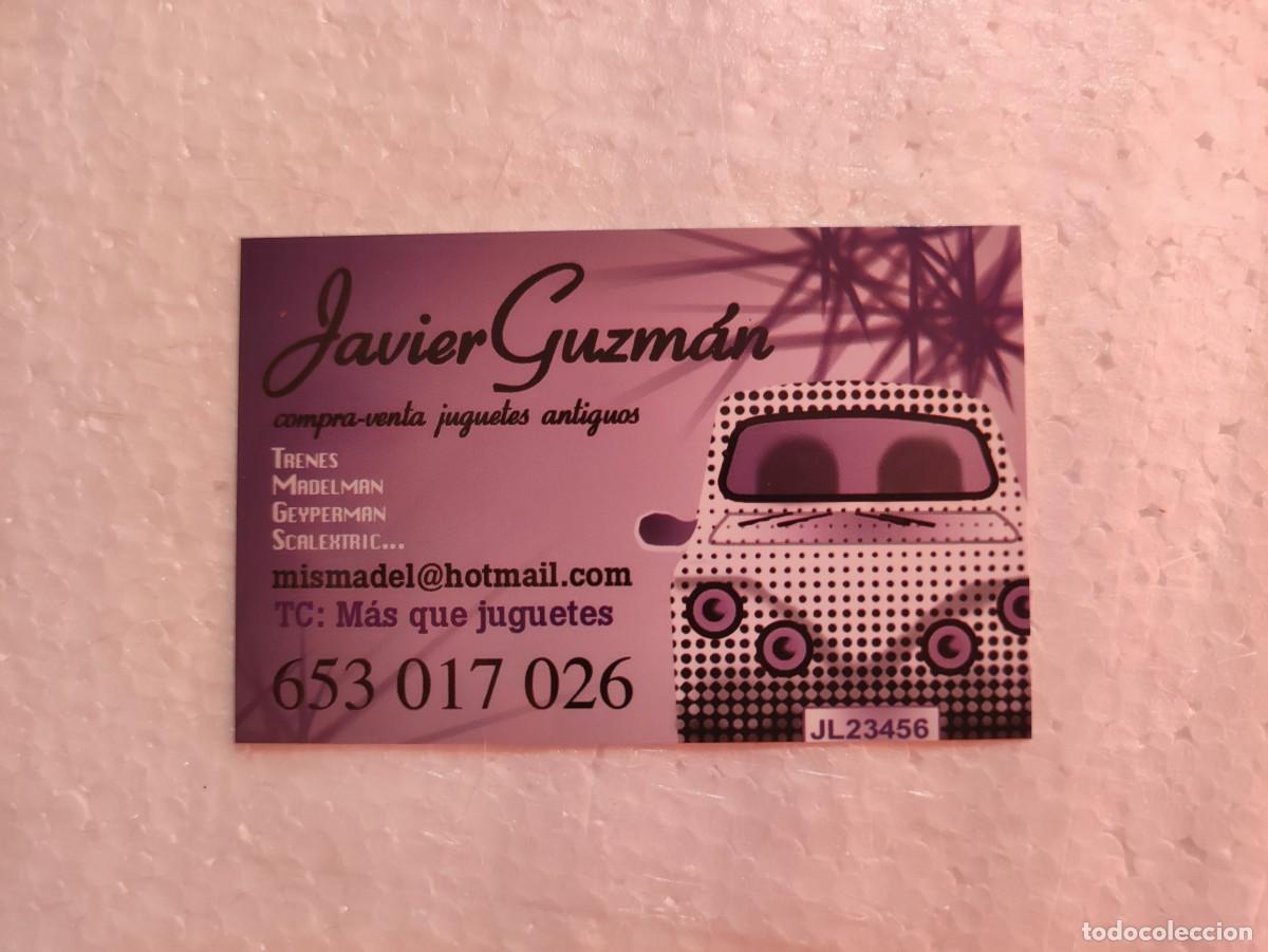 Altri oggetti di carta: TARJETA VISITA - JAVIER GUZMAN JUGUETES ANTIGUOS - AUTOM&Oacute;VIL