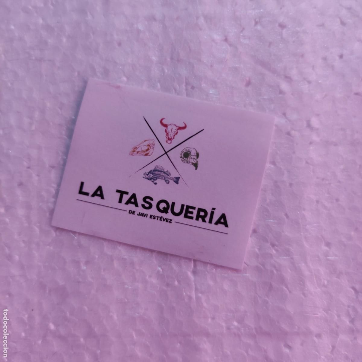 Otros art&iacute;culos de coleccionismo en papel: TARJETA VISITA ADHESIVO PEGATINA - LA TASQUERIA DE JAVI ESTEVEZ - RESTAURANTE MADRID