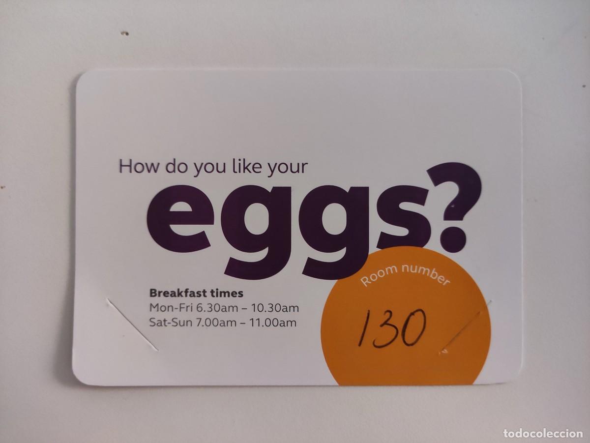 Collectionnisme Papier divers: TARJETA HOTEL - EGGS? - UNITED KINGDOM