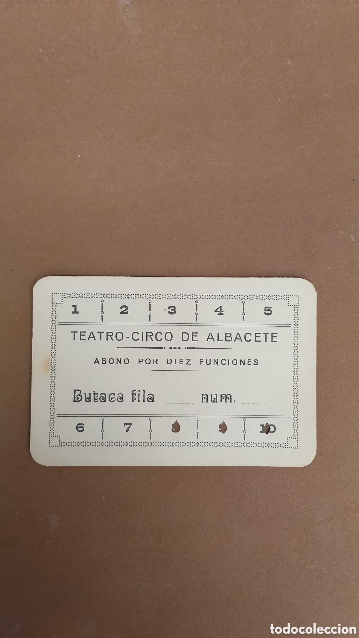 Altri oggetti di carta: Carnet abono del teatro circo de albacete &eacute;poca Alfonso XIII.cultura.albacete&ntilde;o.
