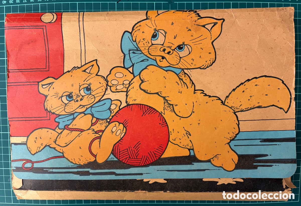 Otros art&iacute;culos de coleccionismo en papel: (L*048*) Portafolios Escolar Guidex No. CW 20 - Ilustraci&oacute;n Gatitos Retro (School Wallet) | a&ntilde;os 60