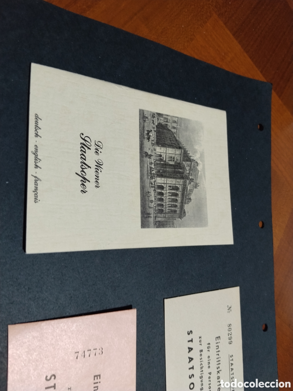 Otros art&iacute;culos de coleccionismo en papel: Librito &oacute;pera estatal de Viena,entradas - Foto 3