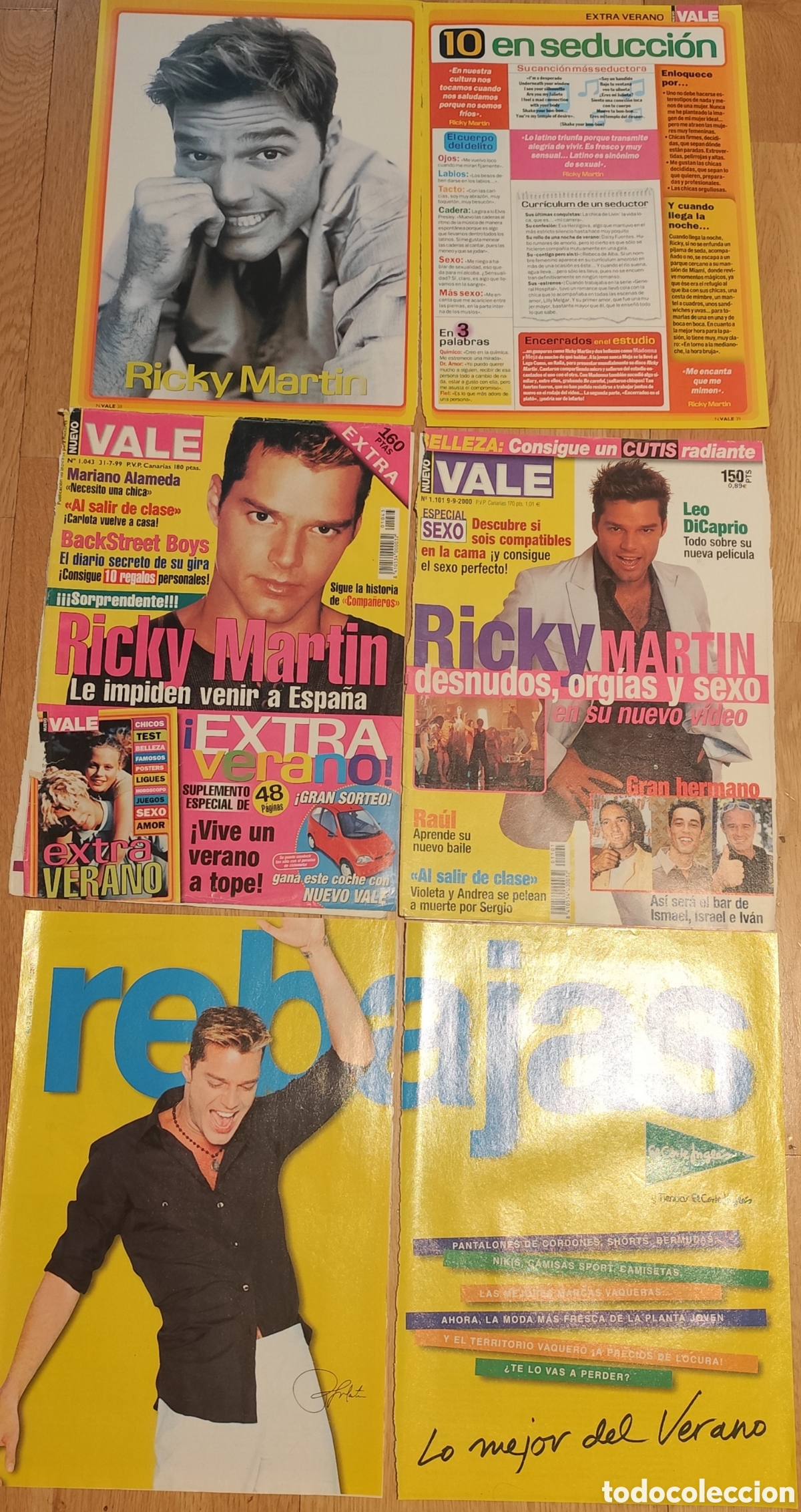 Otros art&iacute;culos de coleccionismo en papel: Lote de clippings de Ricky Martin