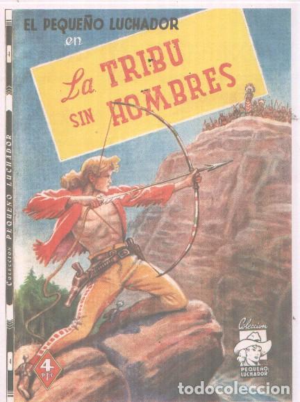 Altri oggetti di carta: Ficha propaganda portada novela El Pequelo Luchador: La tribu sin hombres -