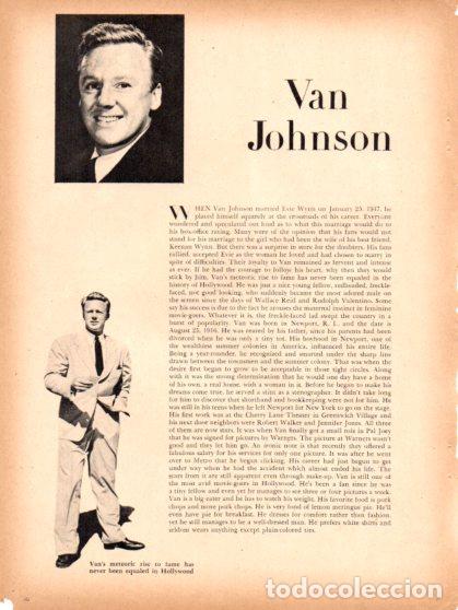 Collectionnisme Papier divers: LAMINA V55324: Van Johson