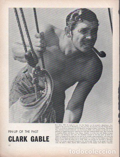 Otros art&iacute;culos de coleccionismo en papel: LAMINA V55384: Clark Gable