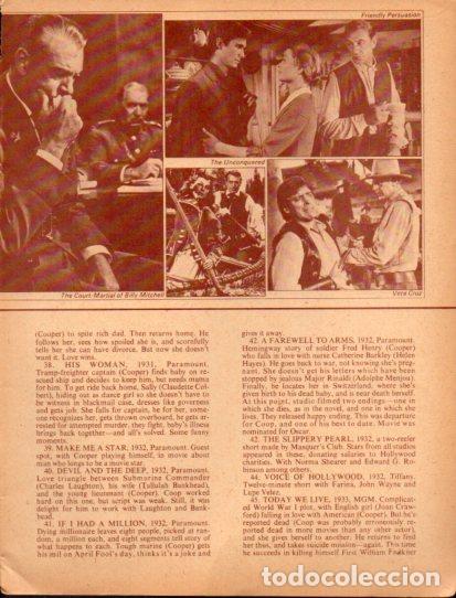 Outros artigos de papel: LAMINA V55429: Gary Cooper in The Unconquered and Vera Cruz