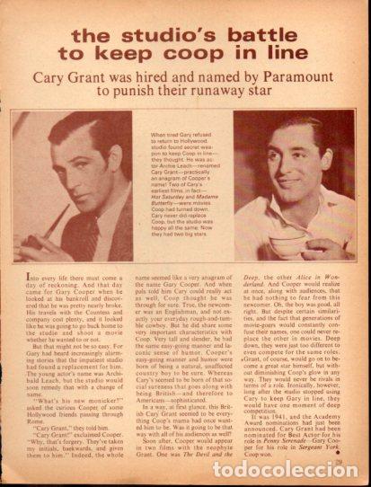 Altri oggetti di carta: LAMINA V55440: Gary Cooper and Gary Grant