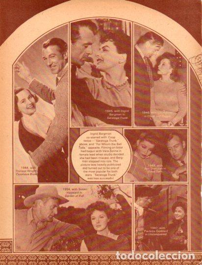 Altri oggetti di carta: LAMINA V55450: Gary Cooper with various actresses