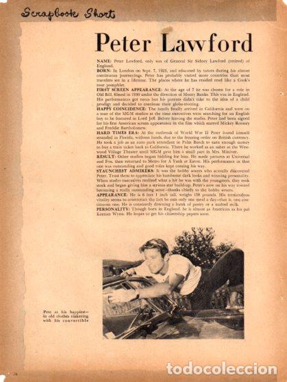 Altri oggetti di carta: LAMINA V55313: Peter Lawford