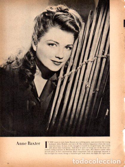 Altri oggetti di carta: LAMINA V55332: Anne Baxter