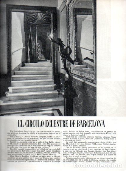 Altri oggetti di carta: LAMINA V55509: El Circulo Escuestre de Barcelona