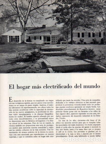 Altri oggetti di carta: LAMINA V55539: El hogar mas electrificado del mundo, Estados Unidos