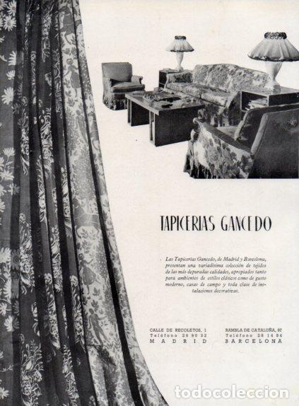 Paper Collecting Others: LAMINA V55549: Publicidad Tapicerias Gancedo