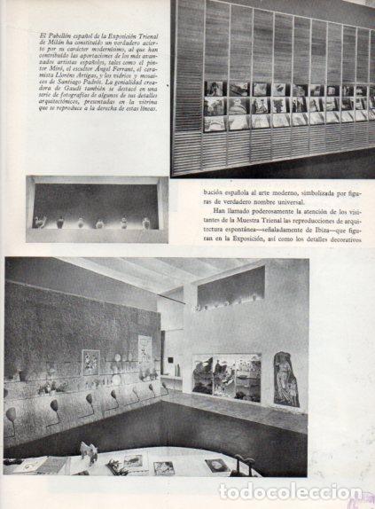 Outros artigos de papel: LAMINA V55555: Pabellon de Espa&ntilde;a en la IX Muestra Trienal de Arquitectura en Milan