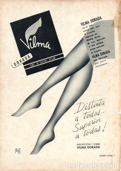 Outros artigos de papel: LAMINA V55368: Publicidad medias Vilma dorada