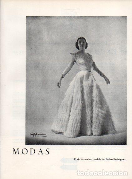 Outros artigos de papel: LAMINA V55579: Publicidad Modas traje de noche por Pedro Rodriguez
