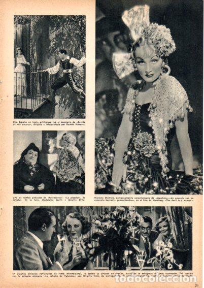 Outros artigos de papel: LAMINA V55356: Marlene Dietrich en El diablo era mujer