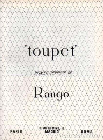 Outros artigos de papel: LAMINA V55624: Publicidad Toupet perfume de Rango