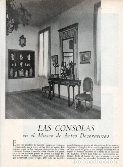Outros artigos de papel: LAMINA V55610: Consola del Museo de Artes Decorativas en Madrid