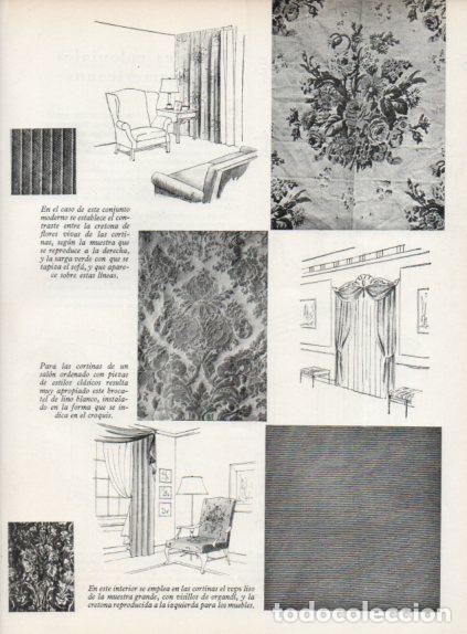 Outros artigos de papel: LAMINA V55615: Croquis de cortinas de salon y telas
