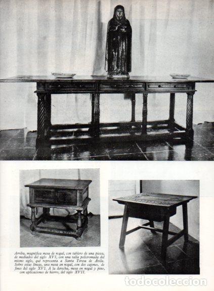 Outros artigos de papel: LAMINA V55654: Mesa del siglo XVI y talla que representa a Santa Teresa de Avila