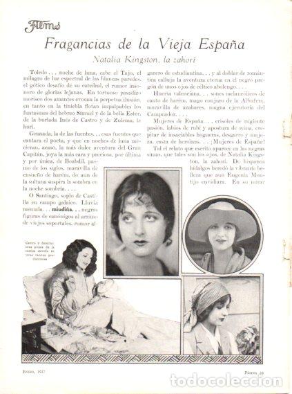 Collectionnisme Papier divers: LAMINA V55418: Natalia Kingston la zahori