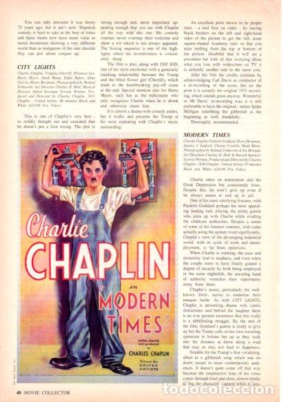 Collectionnisme Papier divers: LAMINA V55396: Charlei Chaplin in Modern Times