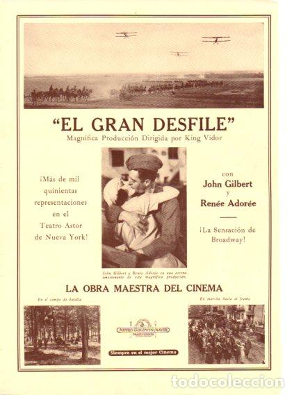 Collectionnisme Papier divers: LAMINA V55423: El Gran Desfile cartel publicitario