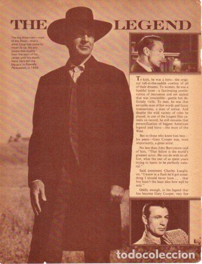 Collectionnisme Papier divers: LAMINA V55427: Gary Cooper in Friendly Persuasion in 1956