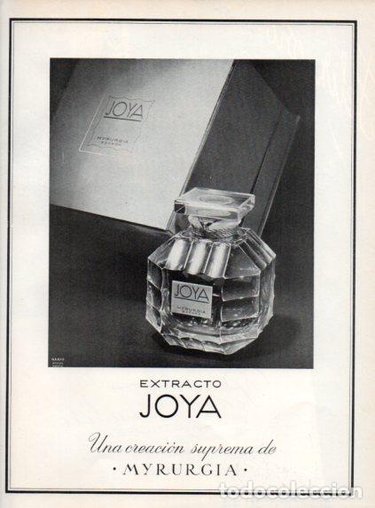 Collectionnisme Papier divers: LAMINA V55645: Publicidad Extracto JOYA de Myrurgia