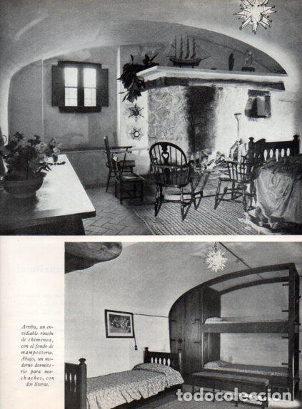 Collectionnisme Papier divers: LAMINA V55650: Mas del Vent dormitorio y rincon con chimenea, Palamos