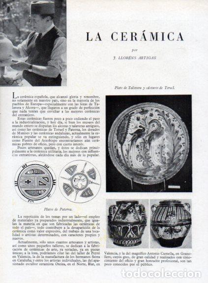 Collectionnisme Papier divers: LAMINA V55655: Plato de Talavera y cantaros de Teruel
