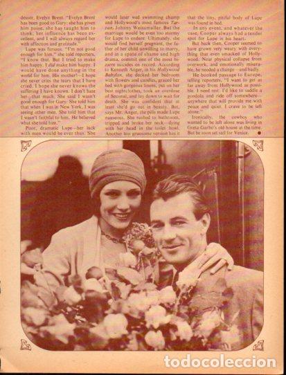 Collectionnisme Papier divers: LAMINA V55438: Gary Cooper and Lupe Velez