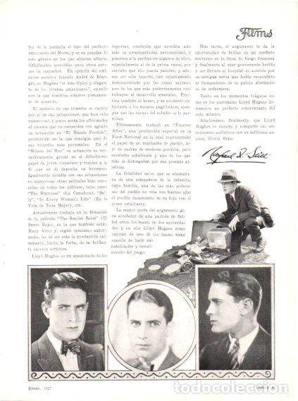 Collectionnisme Papier divers: LAMINA V55421: Lloyd Hugues