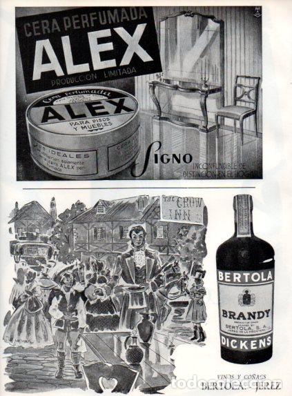Collectionnisme Papier divers: LAMINA V55675: Publicidad Cera Alex y Brandy Bertola