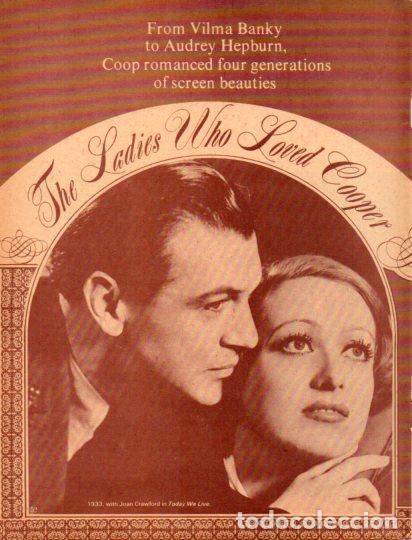 Collectionnisme Papier divers: LAMINA V55448: Gary Cooper and Joan Crawford in Today We Live 1933